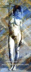 Nude, figure, Fusionnée, fusion, fusionnee, image, photo, art, painted, color, woman, girl, female, blended, merged, acrylic, watercolor, digital, artwork, colorful, figures, people, person, abstract, fine art, prints, editions, contemporary, naked, modern, expressionism, expressive, realism