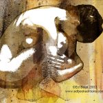 Inside 900 Nude, figure, Fusionnée, fusion, fusionnee, image, photo, art, painted, color, woman, girl, female, blended, merged, acrylic, watercolor, digital, artwork, colorful, figures, people, person, abstract, fine art, prints, editions, contemporary, naked, modern, expressionism, expressive, realism