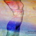 Painted Woman 900 Nude, figure, Fusionnée, fusion, fusionnee, image, photo, art, painted, color, woman, girl, female, blended, merged, acrylic, watercolor, digital, artwork, colorful, figures, people, person, abstract, fine art, prints, editions, contemporary, naked, modern, expressionism, expressive, realism