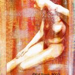 Serenity 900 Nude, figure, Fusionnée, fusion, fusionnee, image, photo, art, painted, color, woman, girl, female, blended, merged, acrylic, watercolor, digital, artwork, colorful, figures, people, person, abstract, fine art, prints, editions, contemporary, naked, modern, expressionism, expressive, realism
