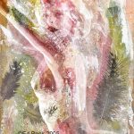 tickled pink 900 Nude, figure, Fusionnée, fusion, fusionnee, image, photo, art, painted, color, woman, girl, female, blended, merged, acrylic, watercolor, digital, artwork, colorful, figures, people, person, abstract, fine art, prints, editions, contemporary, naked, modern, expressionism, expressive, realism